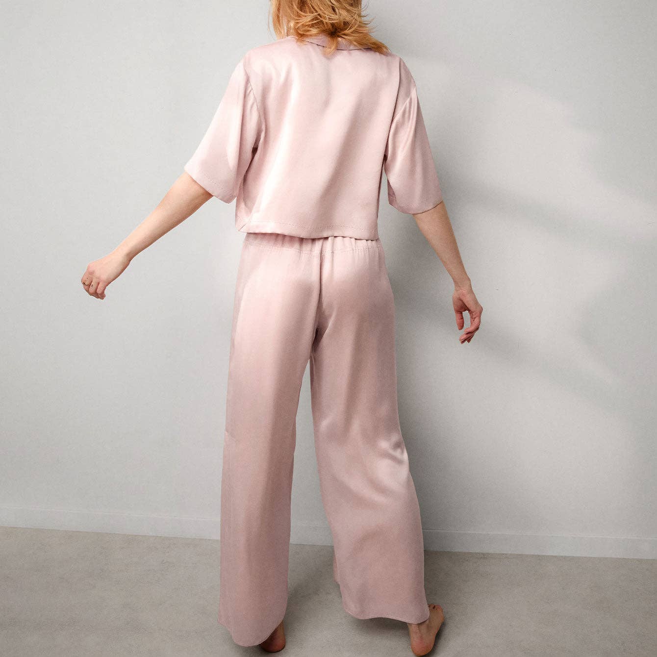 Washable Silk High Rise Pant Set - Image 3