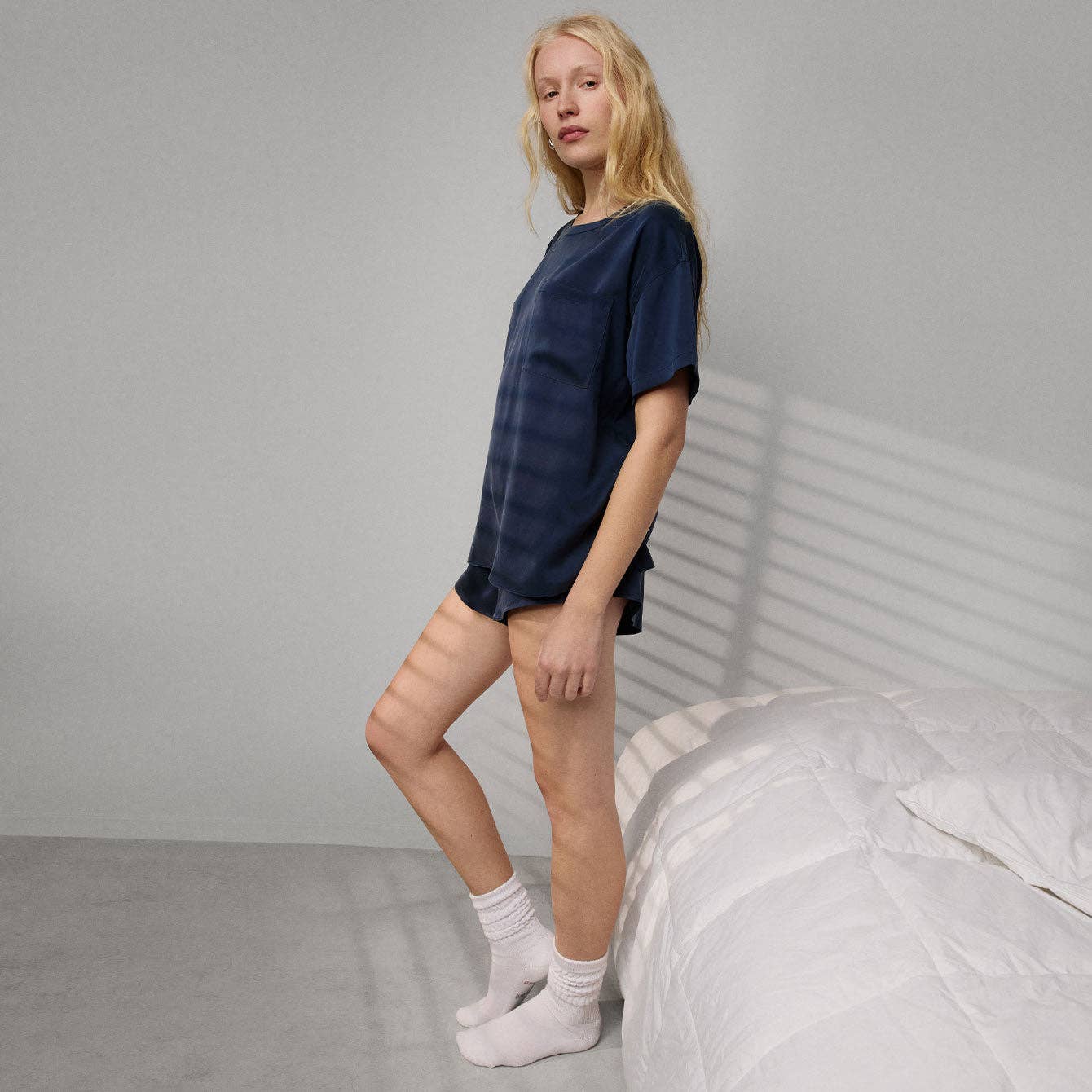 Washable Silk Tee Short Set - Image 2
